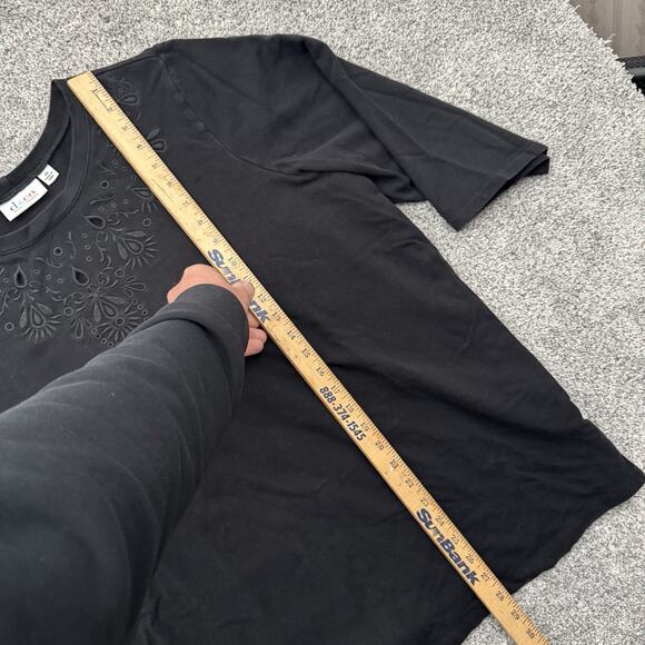 Dark Floral Paisley Top Womens 3X Plus Edgy Bohemian Grandma Goth Casula Comfy - Picture 2 of 9